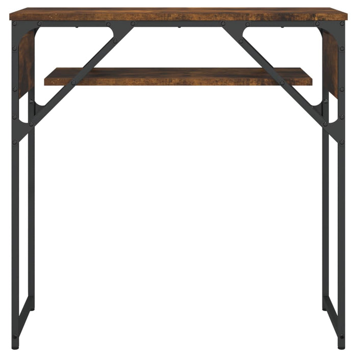 Măsuță consolă cu raft stejar fumuriu 75x30x75cm lemn prelucrat - WALTI WALTI