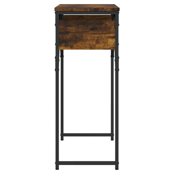 Măsuță consolă cu raft stejar fumuriu 75x30x75cm lemn prelucrat - WALTI WALTI