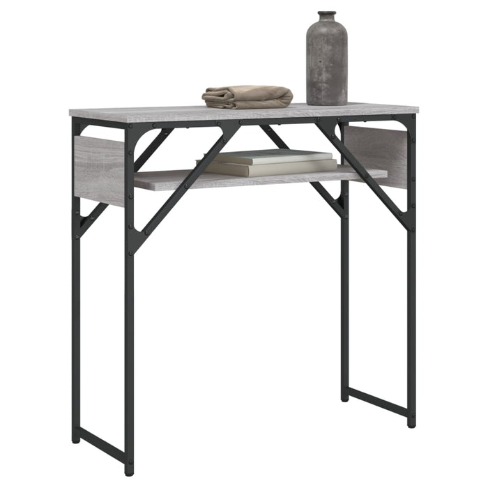 Măsuță consolă cu raft gri sonoma 75x30x75 cm lemn prelucrat - WALTI WALTI