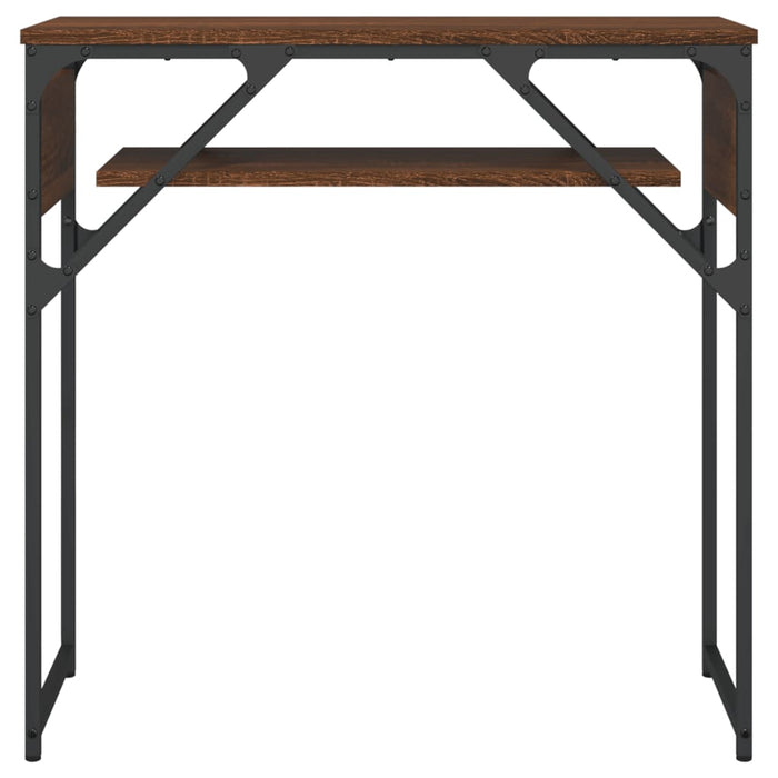 Măsuță consolă cu raft stejar maro 75x30x75 cm lemn prelucrat WALTI