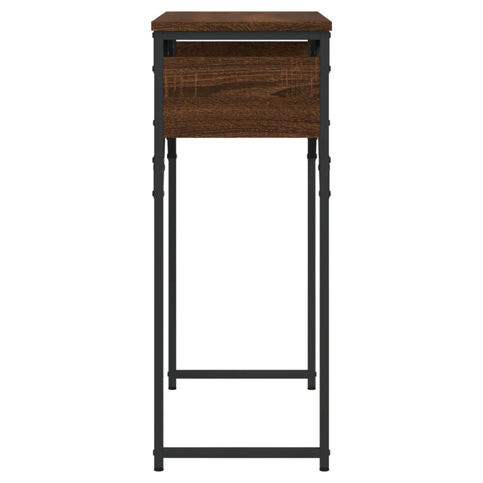 Măsuță consolă cu raft stejar maro 75x30x75 cm lemn prelucrat WALTI