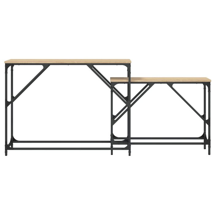 Mese console suprapuse, 2 buc, stejar sonoma, lemn prelucrat - WALTI WALTI