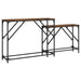 Mese console suprapuse, 2 buc, stejar fumuriu, lemn prelucrat - WALTI WALTI
