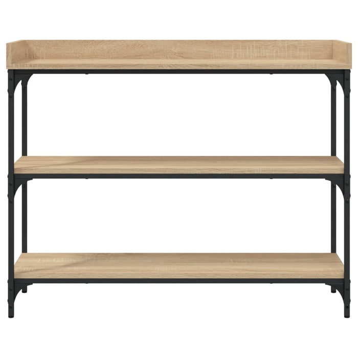 Măsuță consolă cu rafturi, stejar sonoma, 100x30x80 cm - WALTI WALTI