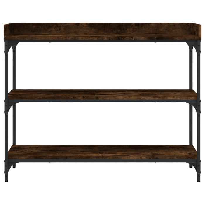 Măsuță consolă cu rafturi, stejar fumuriu, 100x30x80 cm - WALTI WALTI