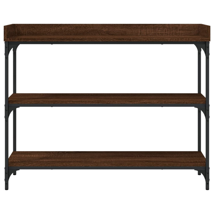 Măsuță consolă cu rafturi, stejar maro, 100x30x80 cm - WALTI WALTI