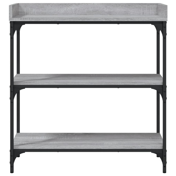 Măsuță consolă cu rafturi, gri sonoma, 75x30x80 cm WALTI