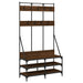 Suport de haine cu raft pantofi, stejar maro, 100x40x184 cm - WALTI WALTI