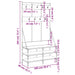 Suport de haine cu raft pantofi, stejar maro, 100x40x184 cm - WALTI WALTI