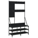 Suport de haine cu raft de pantofi, negru, 100x40x184 cm - WALTI WALTI