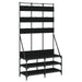 Suport de haine cu raft de pantofi, negru, 100x40x184 cm - WALTI WALTI
