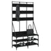 Suport de haine cu raft de pantofi, negru, 100x40x184 cm - WALTI WALTI