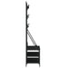 Suport de haine cu raft de pantofi, negru, 100x40x184 cm - WALTI WALTI