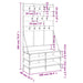 Suport de haine cu raft de pantofi, negru, 100x40x184 cm - WALTI WALTI