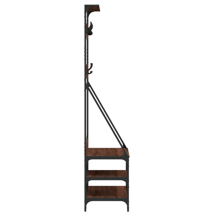 Suport de haine cu raft pantofi, stejar maro, 80x40x184 cm - WALTI WALTI