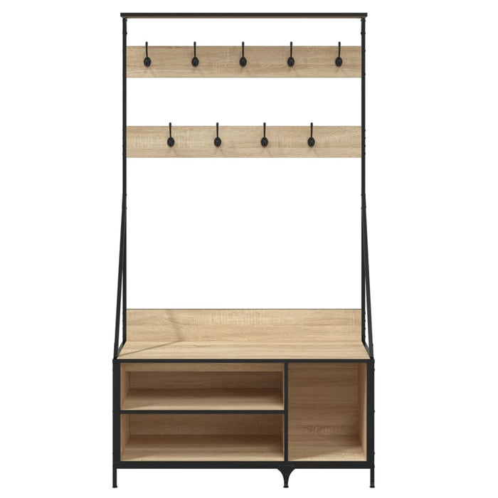 Suport de haine cu raft pantofi, stejar sonoma, 100x41x184 cm - WALTI WALTI
