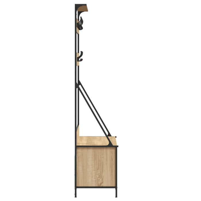 Suport de haine cu raft pantofi, stejar sonoma, 100x41x184 cm - WALTI WALTI