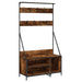 Suport de haine cu raft de pantofi stejar fumuriu 100x41x184 cm - WALTI WALTI