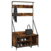 Suport de haine cu raft de pantofi stejar fumuriu 100x41x184 cm - WALTI WALTI