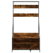 Suport de haine cu raft de pantofi stejar fumuriu 100x41x184 cm - WALTI WALTI