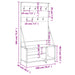 Suport de haine cu raft de pantofi stejar fumuriu 100x41x184 cm - WALTI WALTI