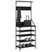 Suport de haine cu raft de pantofi, negru, 70x34x184 cm - WALTI WALTI