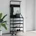 Suport de haine cu raft de pantofi, negru, 70x34x184 cm - WALTI WALTI
