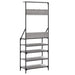 Suport de haine cu raft pantofi, sonoma gri, 70x34x184 cm - WALTI WALTI
