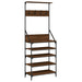 Suport de haine cu raft pantofi, stejar maro, 70x34x184 cm - WALTI WALTI
