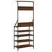 Suport de haine cu raft pantofi, stejar maro, 70x34x184 cm - WALTI WALTI