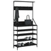 Suport de haine cu raft de pantofi, negru, 90x34x184 cm - WALTI WALTI