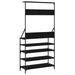 Suport de haine cu raft de pantofi, negru, 90x34x184 cm - WALTI WALTI