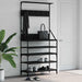 Suport de haine cu raft de pantofi, negru, 90x34x184 cm - WALTI WALTI