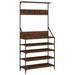 Suport de haine cu raft pantofi, stejar maro, 90x34x184 cm - WALTI WALTI