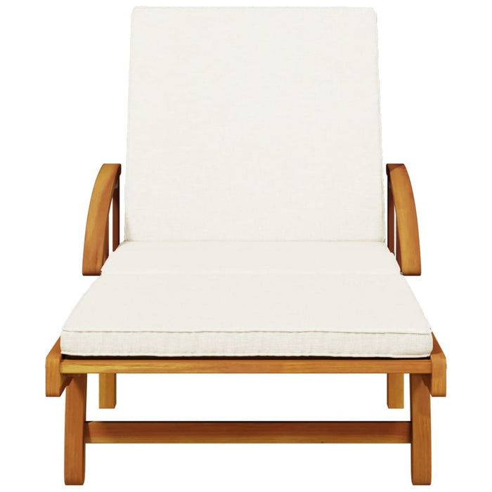 Șezlonguri 2 buc. cu perne 200x68x83 cm lemn masiv de acacia - WALTI WALTI