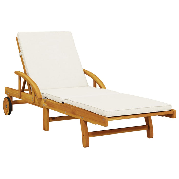 Șezlonguri 2 buc. cu perne 200x68x83 cm lemn masiv de acacia - WALTI WALTI