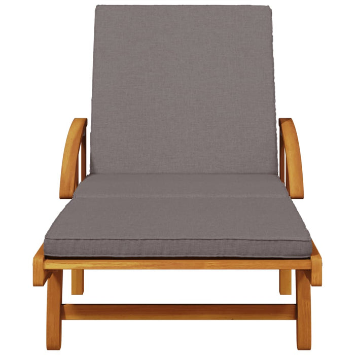 Șezlonguri 2 buc. cu perne 200x68x83 cm lemn masiv de acacia - WALTI WALTI