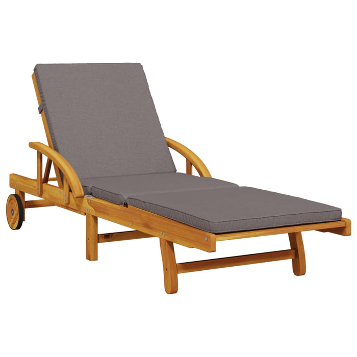 Șezlonguri 2 buc. cu perne 200x68x83 cm lemn masiv de acacia - WALTI WALTI