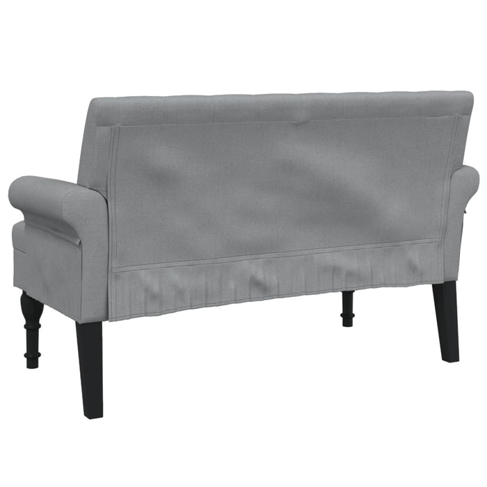 Bancă cu spătar, gri deschis, 120x62x75,5 cm, textil - WALTI WALTI