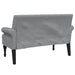 Bancă cu spătar, gri deschis, 120x62x75,5 cm, textil - WALTI WALTI
