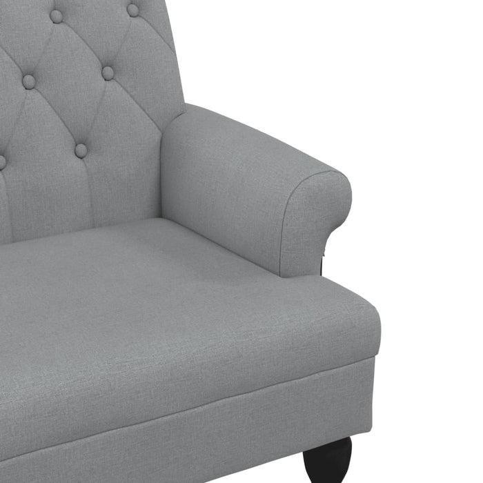Bancă cu spătar, gri deschis, 120x62x75,5 cm, textil - WALTI WALTI