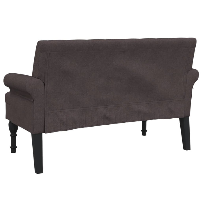 Banchetă cu spătar, maro închis, 120x62x75,5 cm, textil - WALTI WALTI