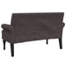 Banchetă cu spătar, maro închis, 120x62x75,5 cm, textil - WALTI WALTI