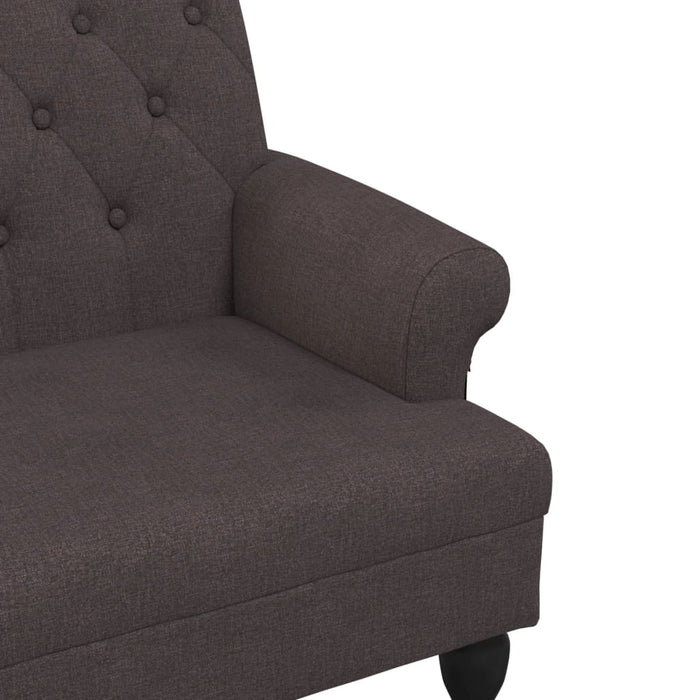 Banchetă cu spătar, maro închis, 120x62x75,5 cm, textil - WALTI WALTI