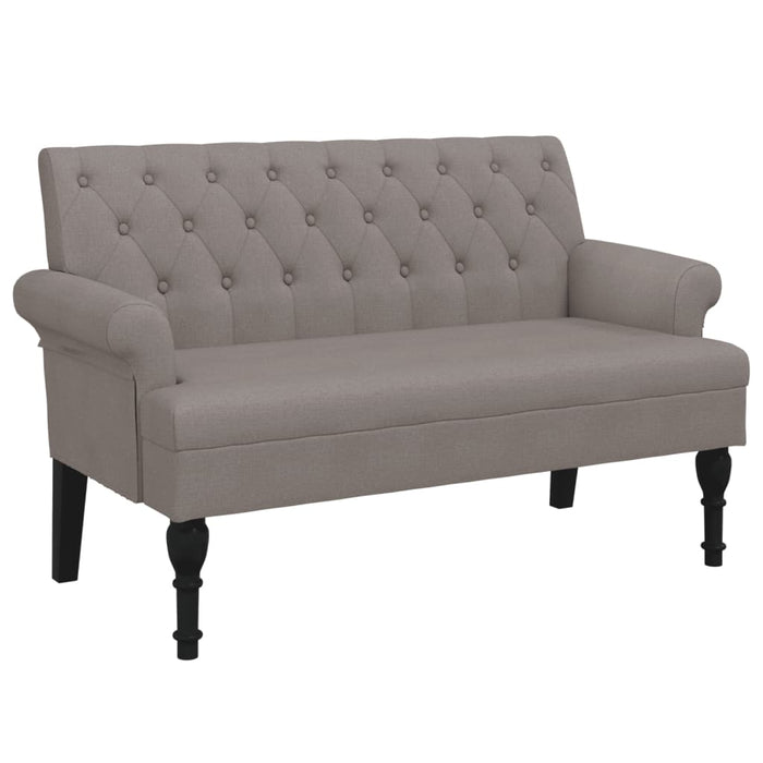 Bancă cu spătar, gri taupe, 120x62x75,5 cm, textil - WALTI WALTI