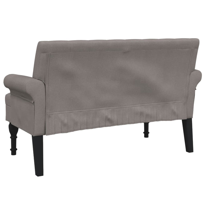 Bancă cu spătar, gri taupe, 120x62x75,5 cm, textil - WALTI WALTI