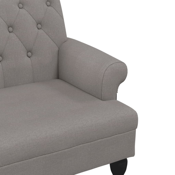 Bancă cu spătar, gri taupe, 120x62x75,5 cm, textil - WALTI WALTI