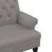 Bancă cu spătar, gri taupe, 120x62x75,5 cm, textil - WALTI WALTI