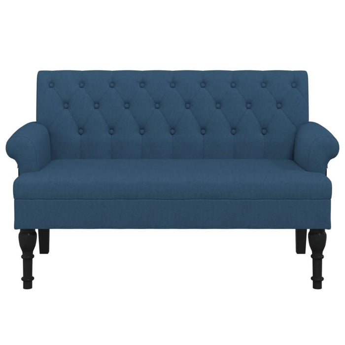 Bancă cu spătar, albastru, 120x62x75,5 cm, textil - WALTI WALTI