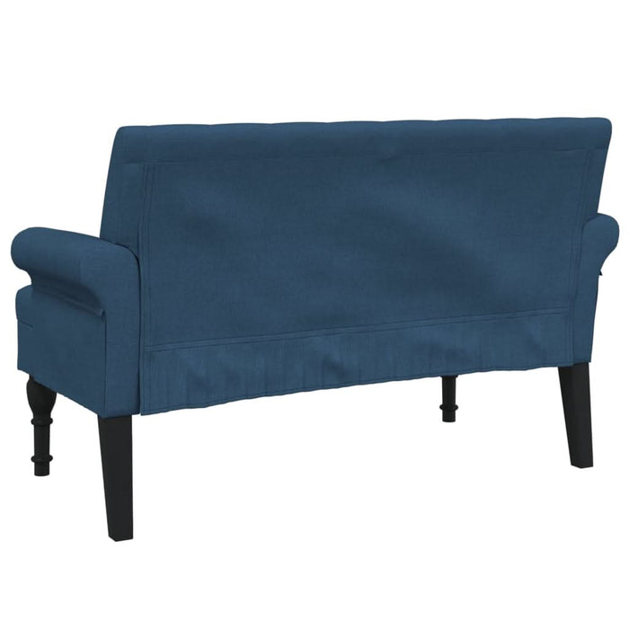 Bancă cu spătar, albastru, 120x62x75,5 cm, textil - WALTI WALTI